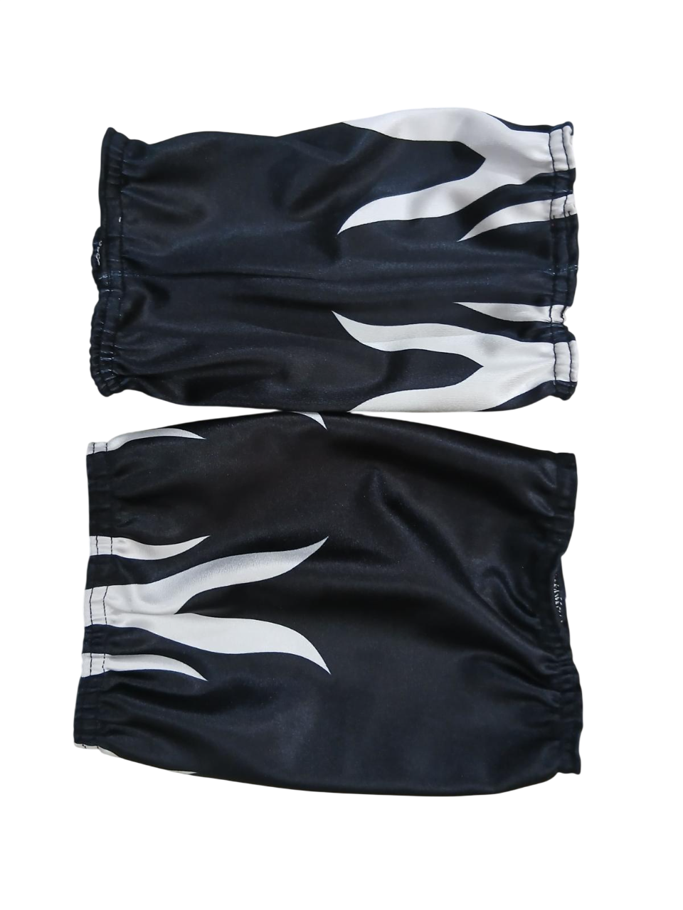 Wrestling Tights Black, White Fire Style, Stretchable and Customized Colors