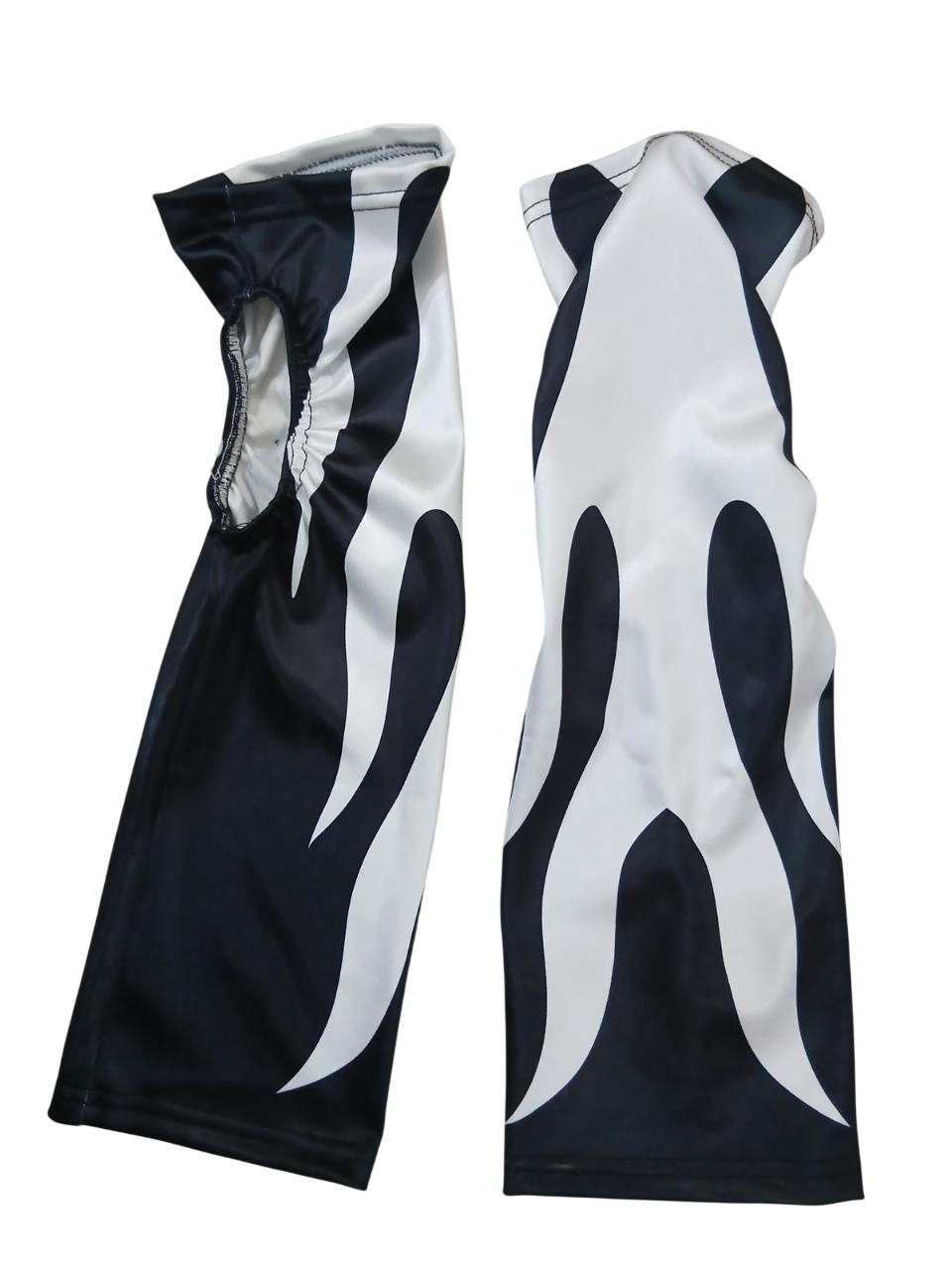 Wrestling Tights Black, White Fire Style, Stretchable and Customized Colors