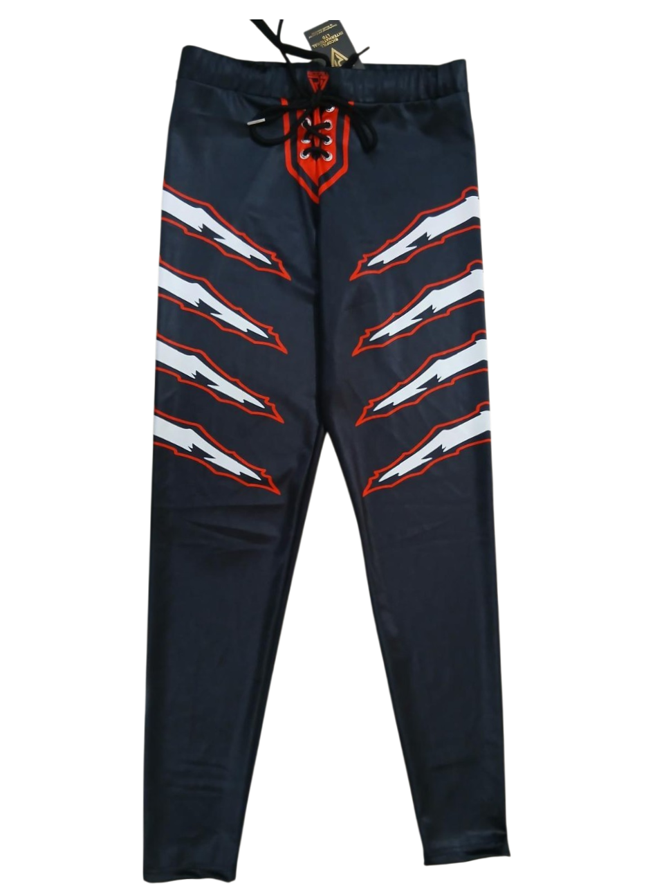 Men Pro Wrestling Tights, Black with Paws, Customizable