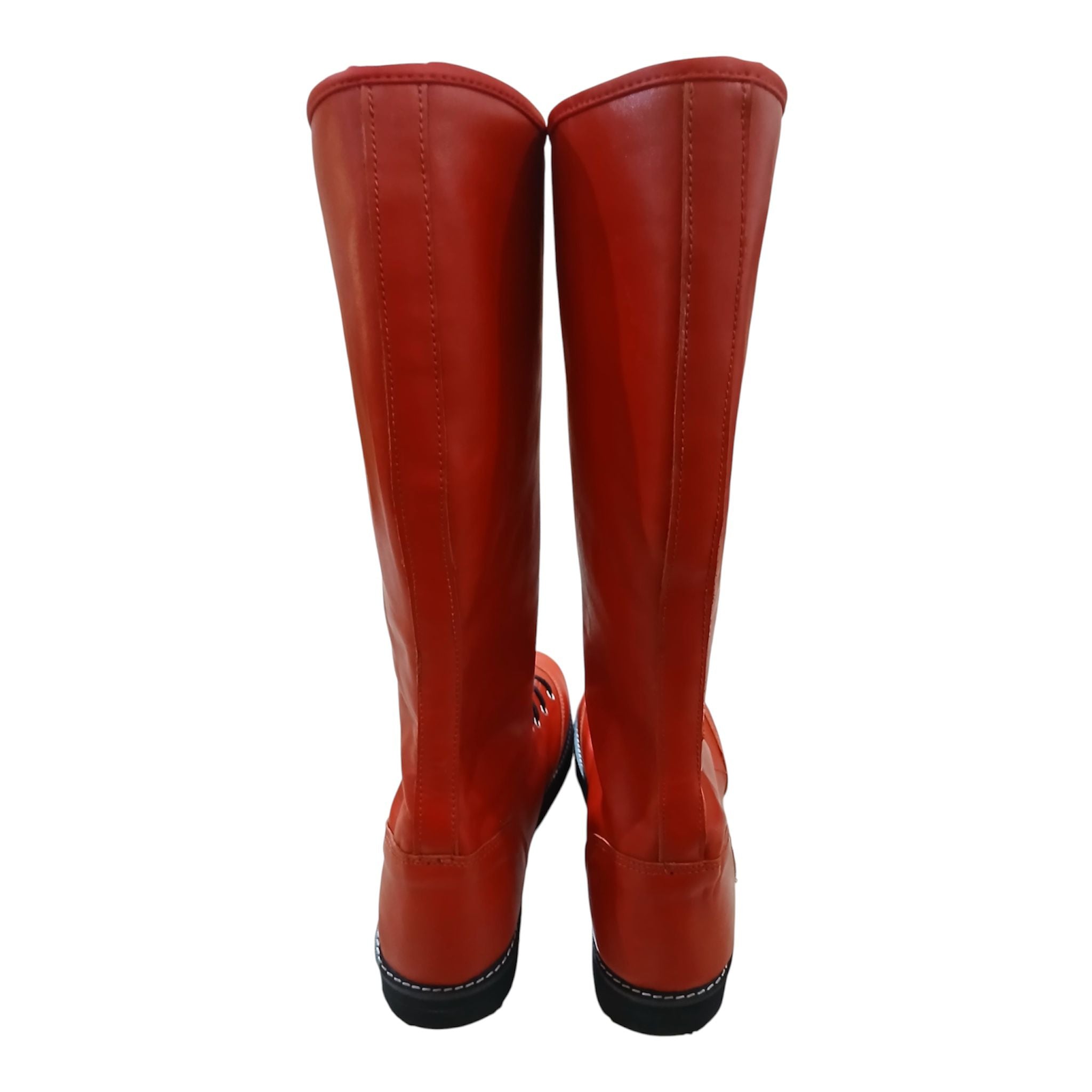 Wrestling Boots, 100% Genuine Leather, Red Color, Handmade, Customizable