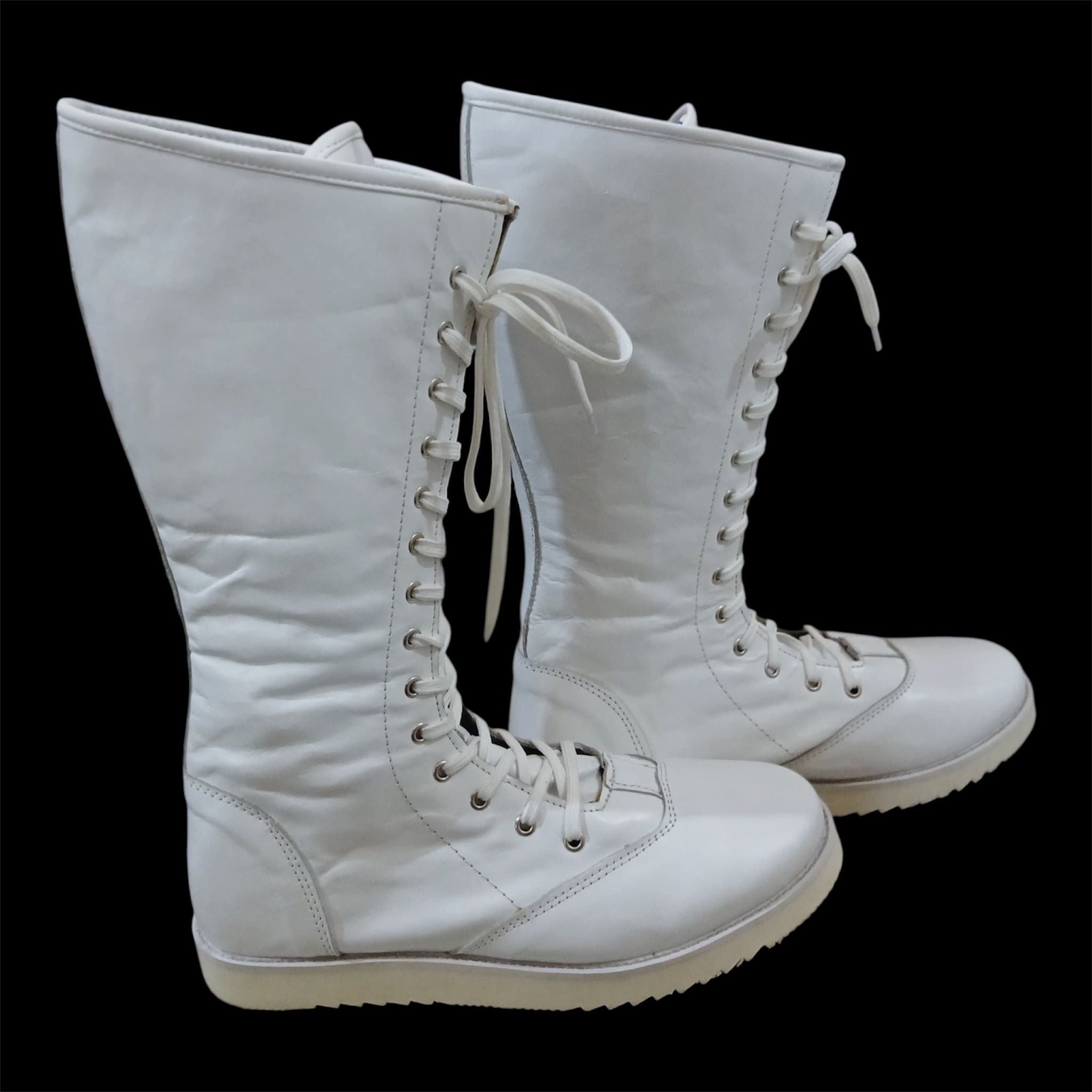 Professionele Stoeistewels, Handgemaak, 100% Oorspronklike Leer, Wit Crocs-patroon, Aanpasbare kleure
