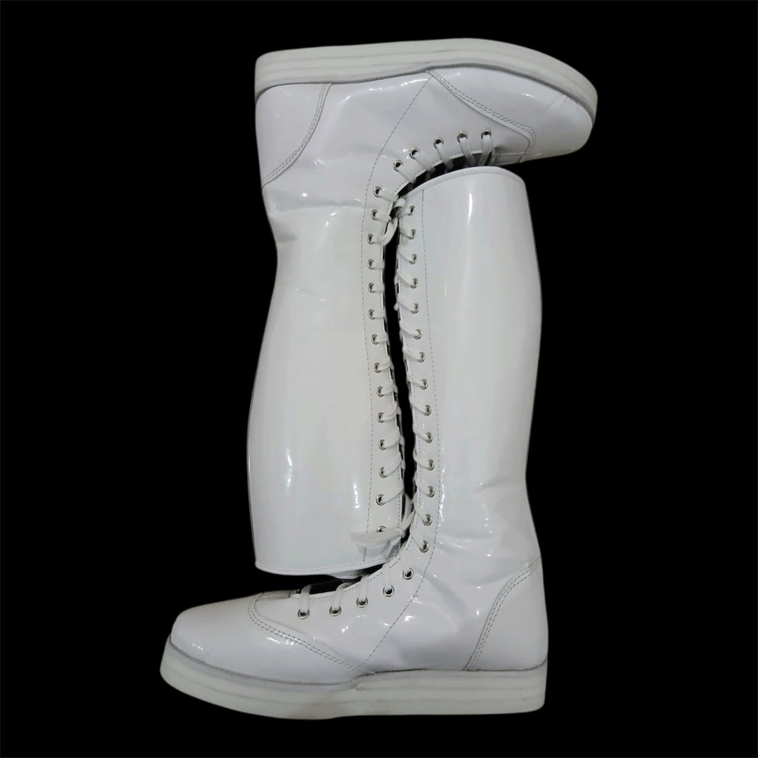 Professionele Stoeistewels, Handgemaak, Patent Swart Glansende Kleur, DX Leer