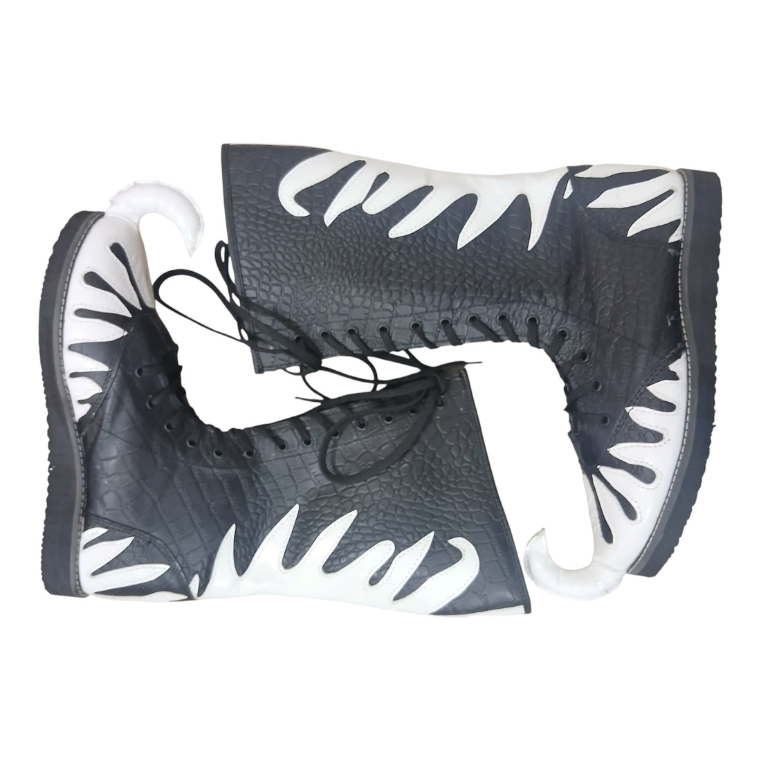 Professionele Stoeistewels, Handgemaak, 100% Oorspronklike Leer, Wit Crocs-patroon, Aanpasbare kleure