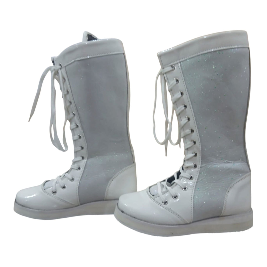 Stoeistewels, Handgemaak, 100% Oorspronklike Leer, Goue en Swart Glitterkleur