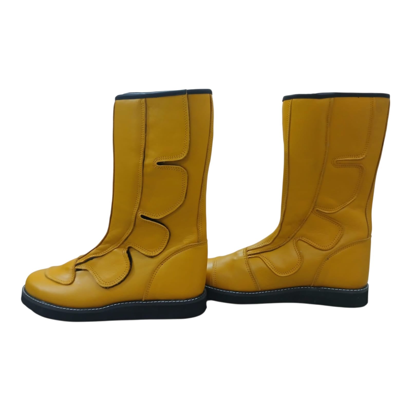 Professionele Stoeistewels, Handgemaak, 100% Suiwer Leer, Klittenbandstyl, Rooi Kleur, Aanpasbaar