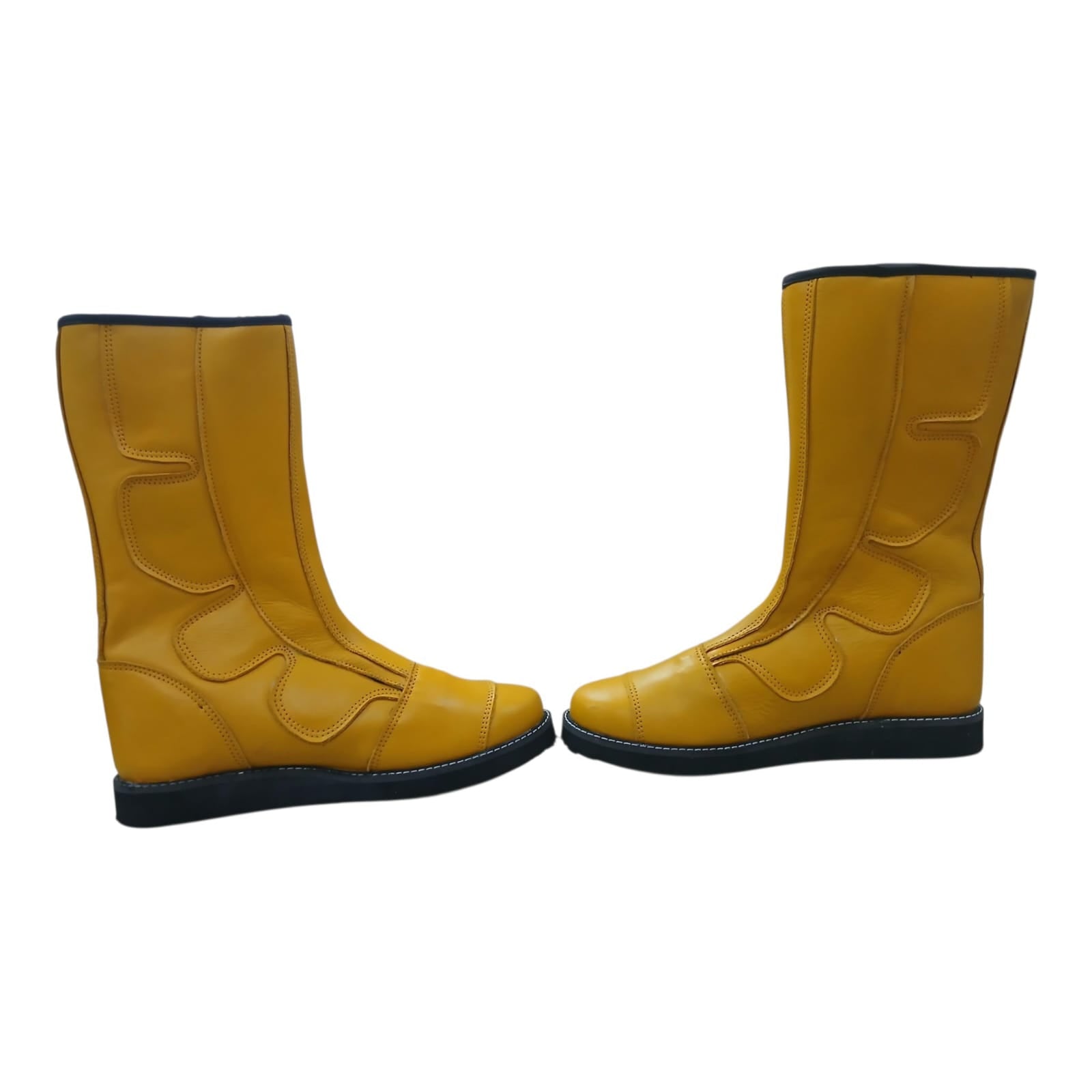 Professionele Stoeistewels, Handgemaak, 100% Suiwer Leer, Klittenbandstyl, Rooi Kleur, Aanpasbaar