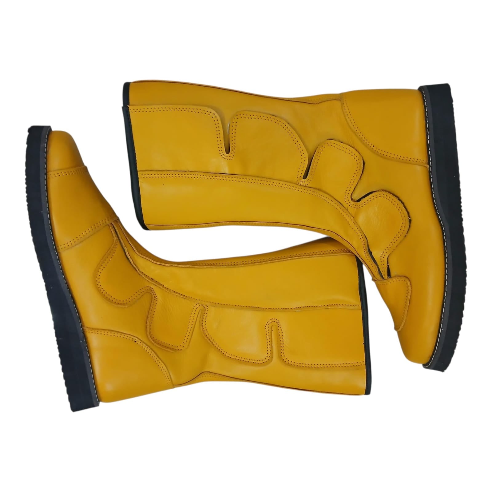 Professionele Stoeistewels, Handgemaak, 100% Suiwer Leer, Klittenbandstyl, Rooi Kleur, Aanpasbaar