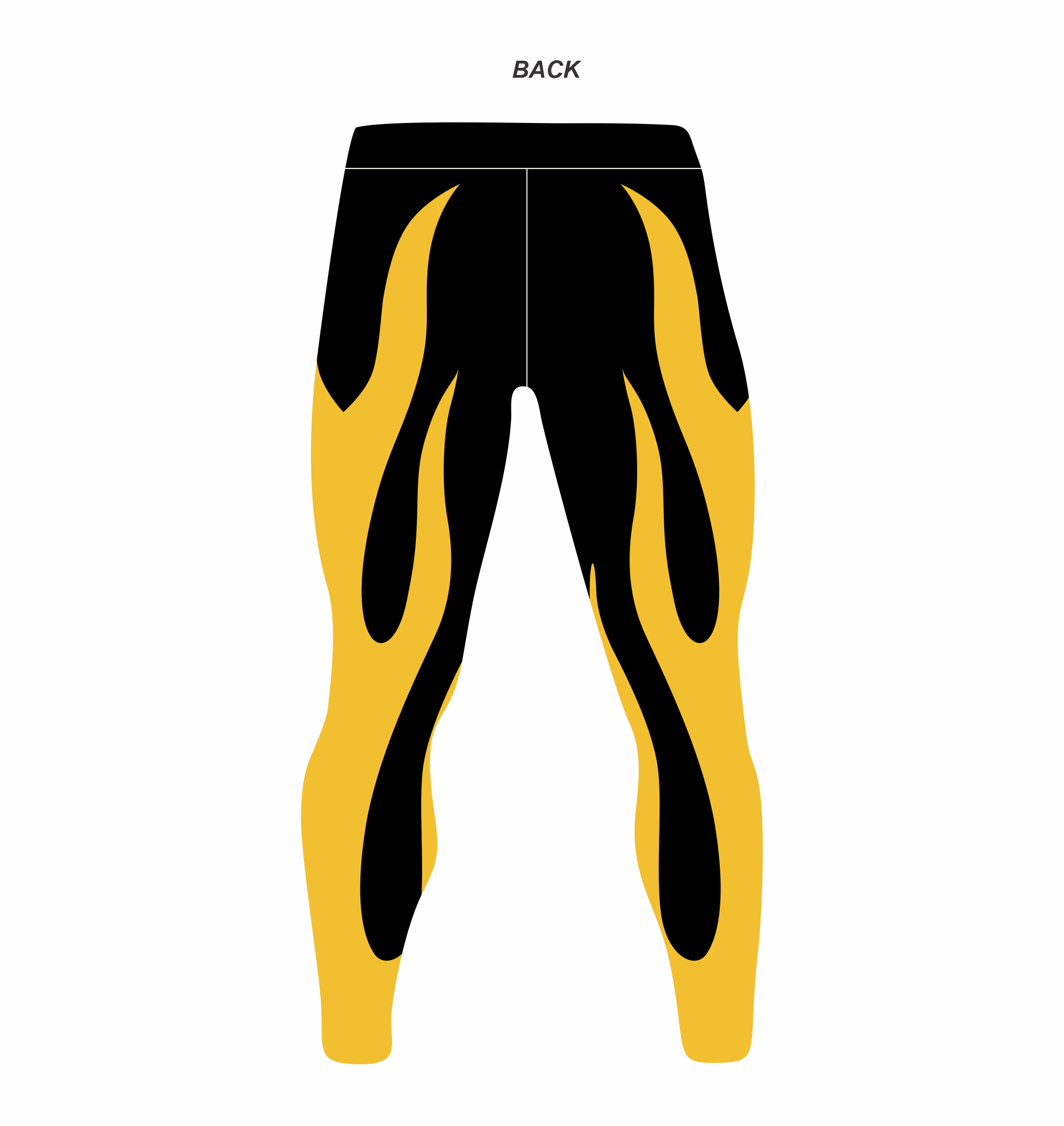 Wrestling Tights Black, Yellow Fire Style, Stretchable and Customized Colors