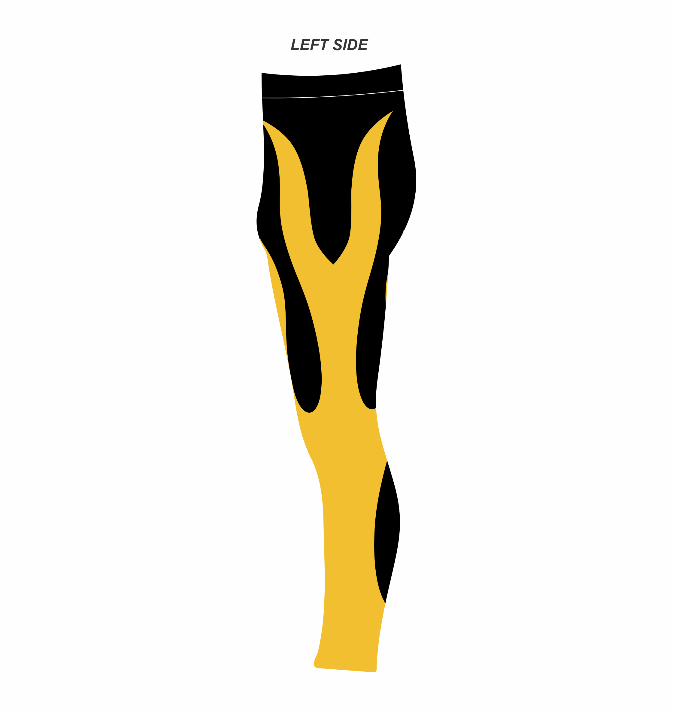 Wrestling Tights Black, Yellow Fire Style, Stretchable and Customized Colors