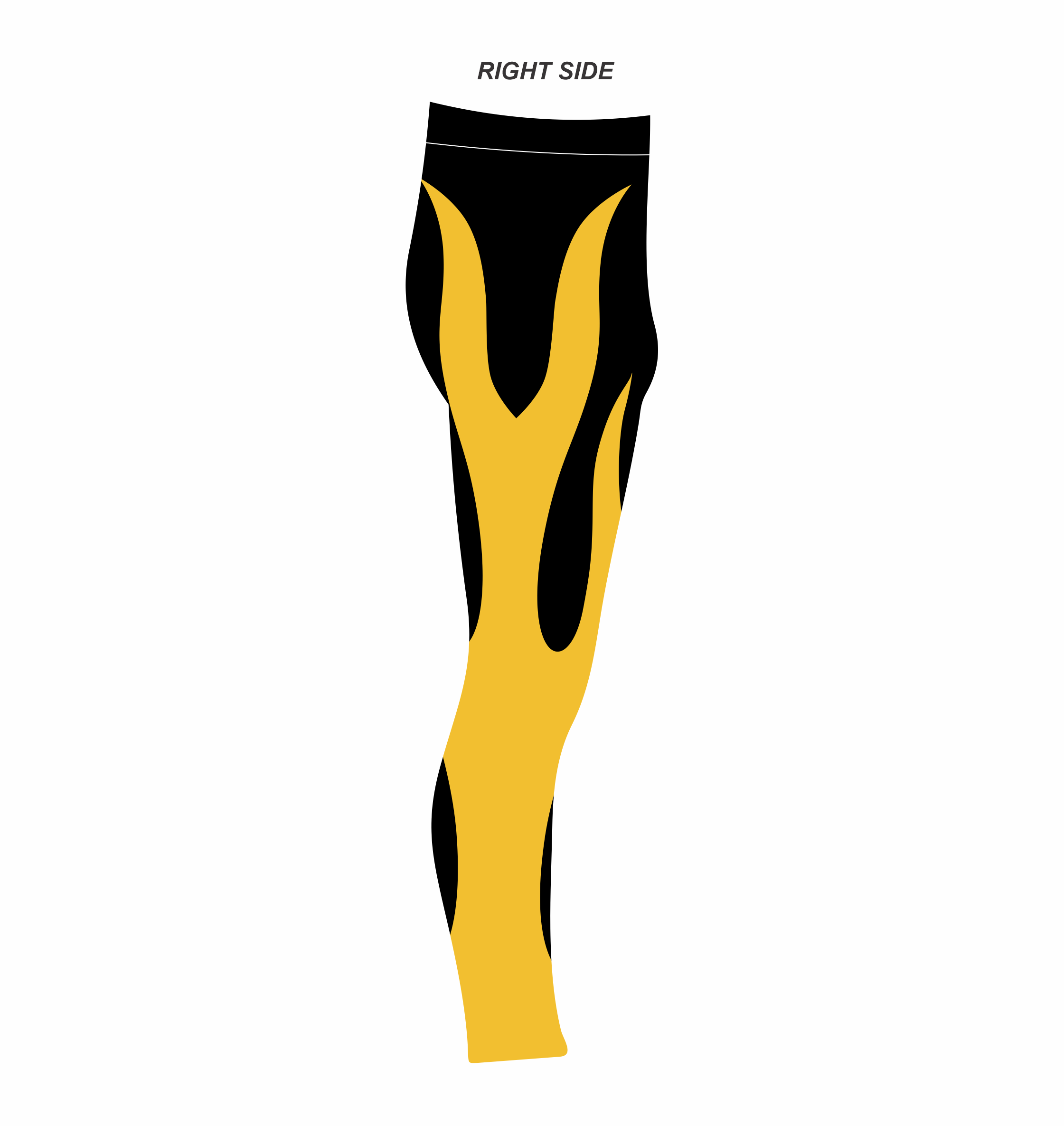 Wrestling Tights Black, Yellow Fire Style, Stretchable and Customized Colors
