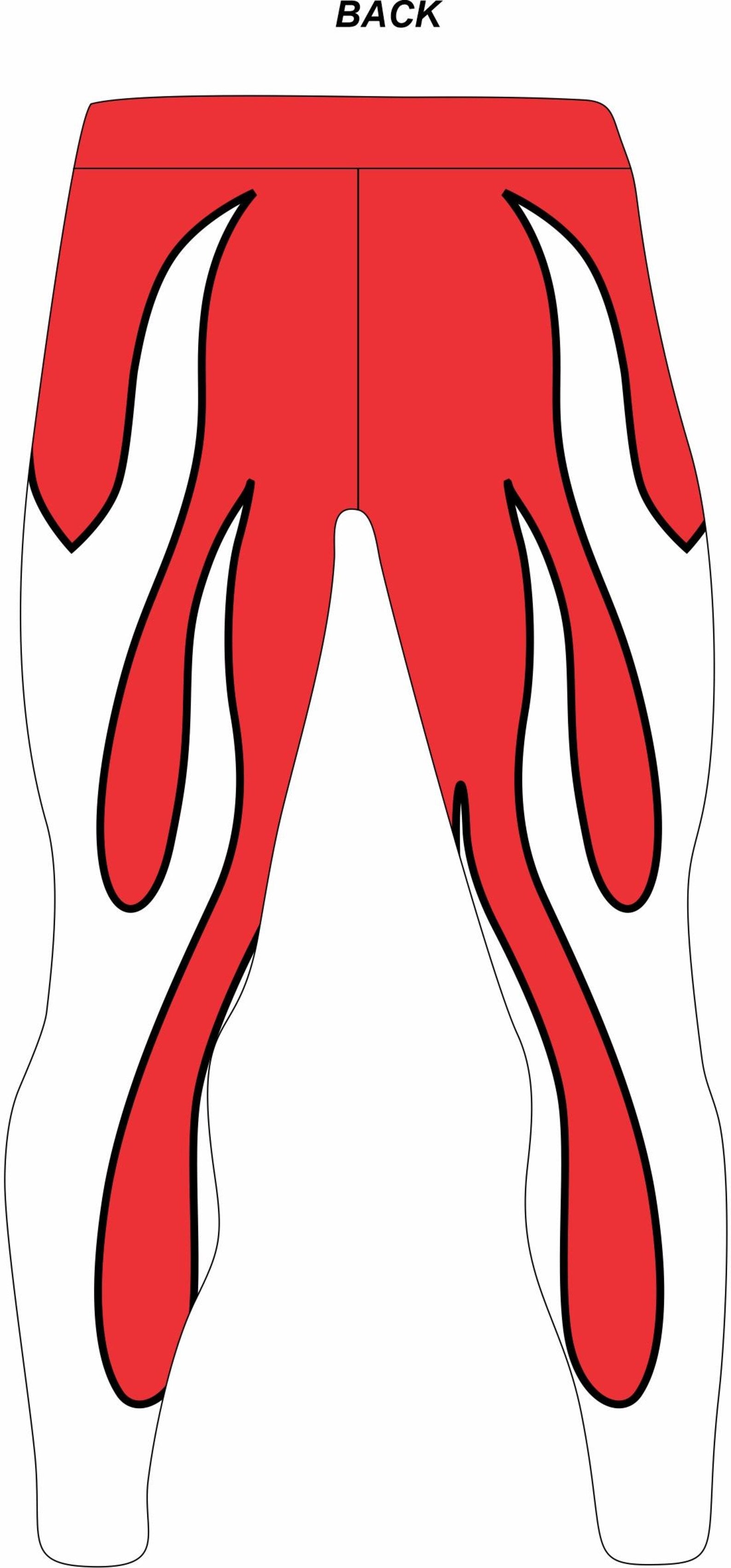 Wrestling Tights Red, White Fire Style, Stretchable and Customized Colors