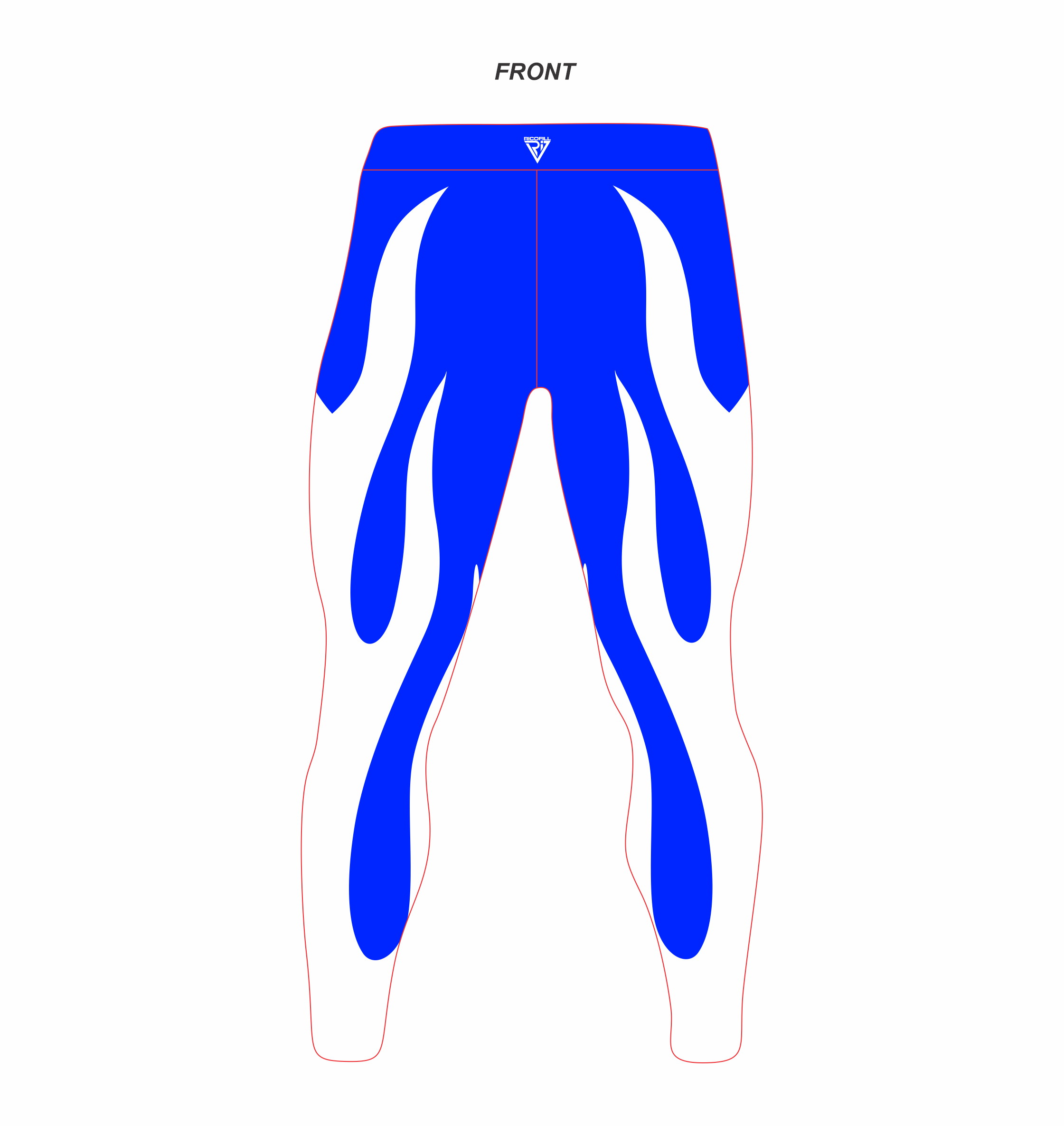 Pro wrestling tights,Blue and White Fire Style,  Stretchable and Customized Colors