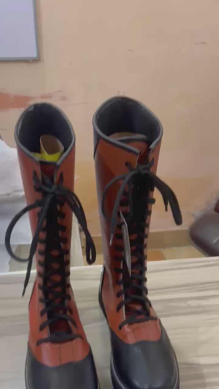 Professionele Stoeistewels, Handgemaak, 100% oorspronklike Leer, Bruin & Swart Kleur, Aanpasbaar